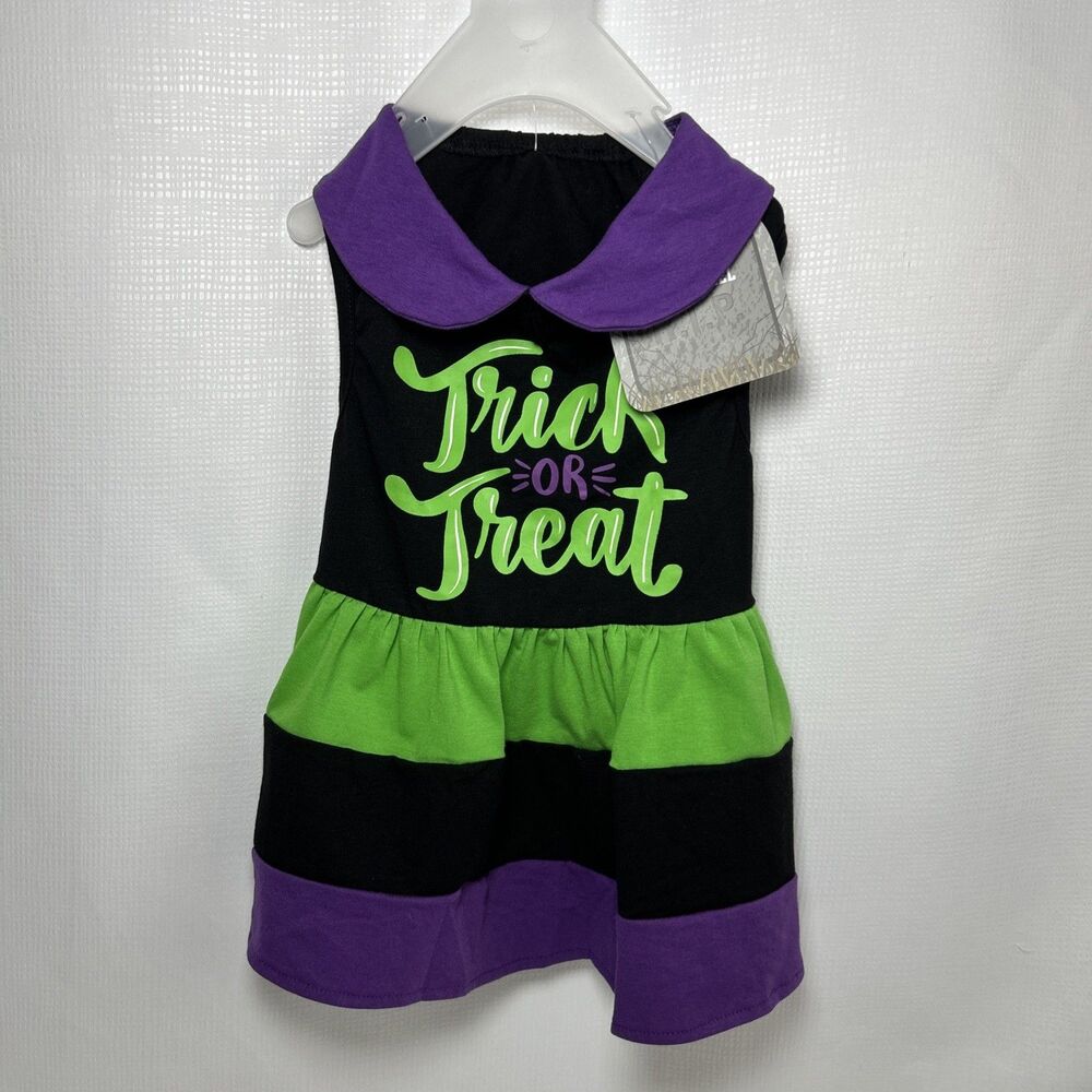 NWT Pet Dress Dog Or Cat Trick Or Treat Halloween Size Medium